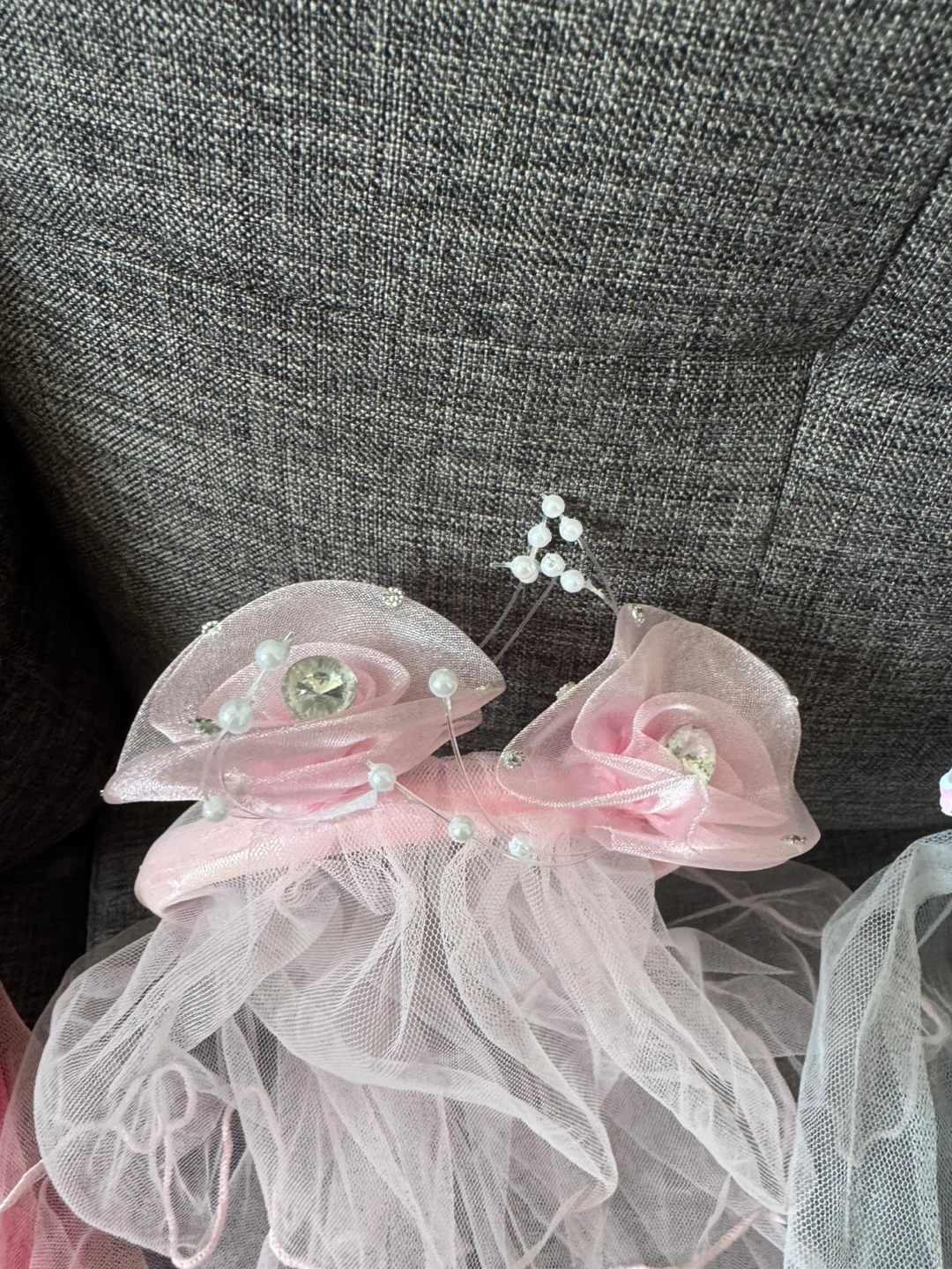 Kids Unicorn Headbands with Veil - Set of 3 - photo 5