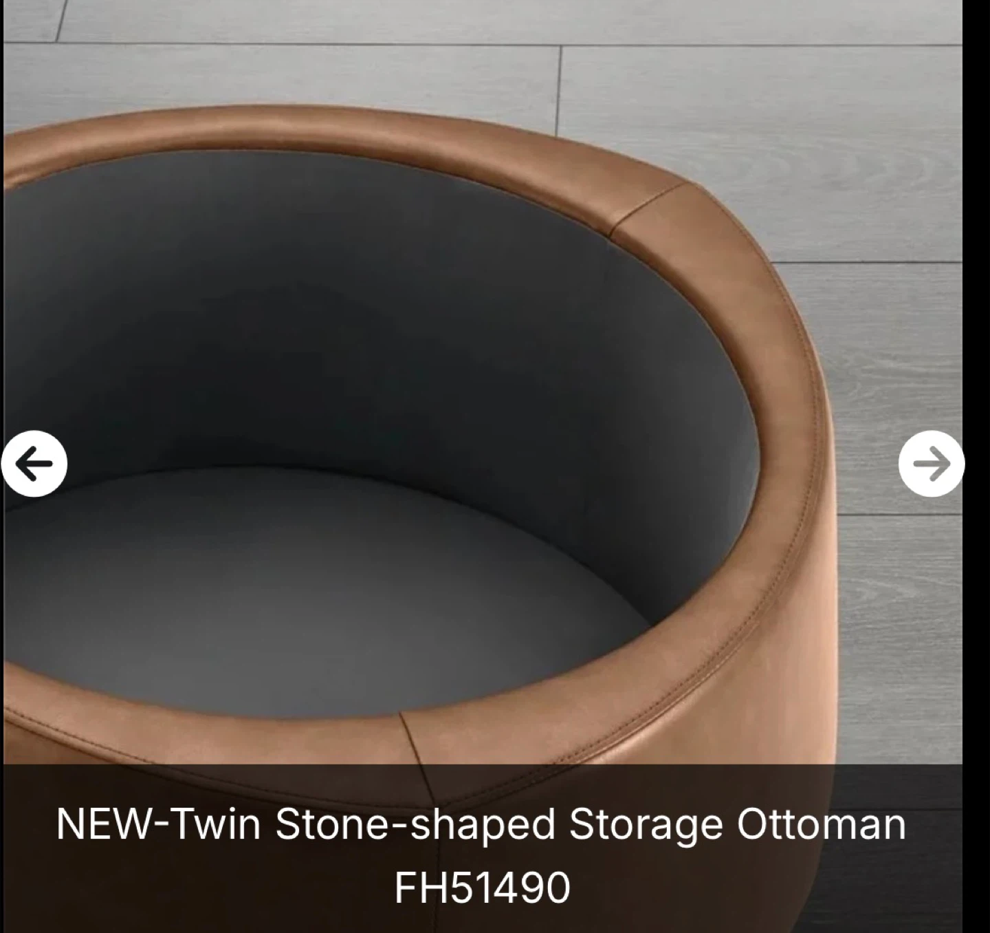 Twin Stone-shaped Storage Ottoman Set - NEW - photo 4