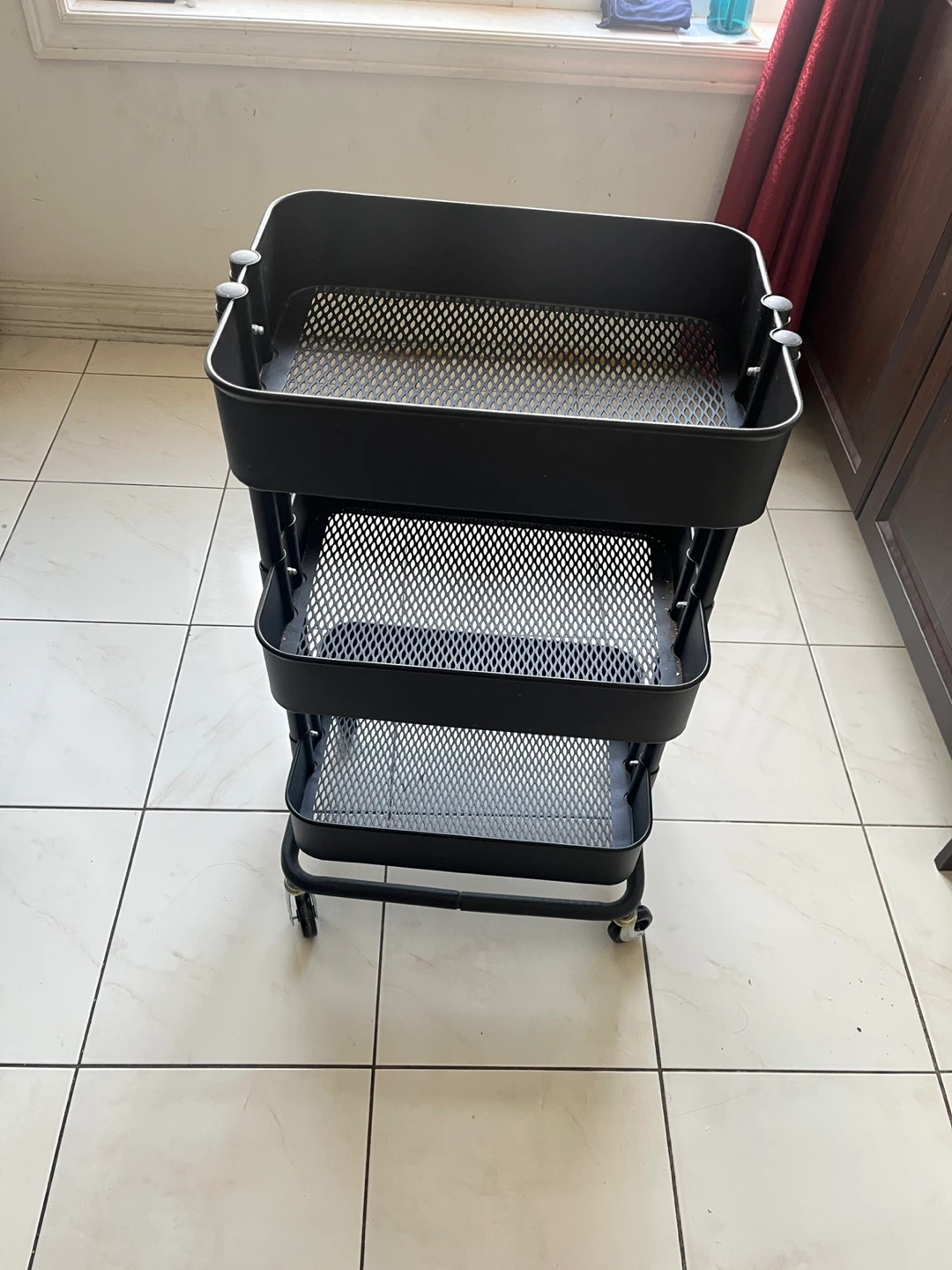 IKEA - Black Rolling Utility Cart - Move out sale - photo 2