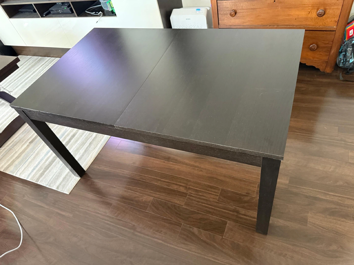 Extendable dark brown Dinning Table