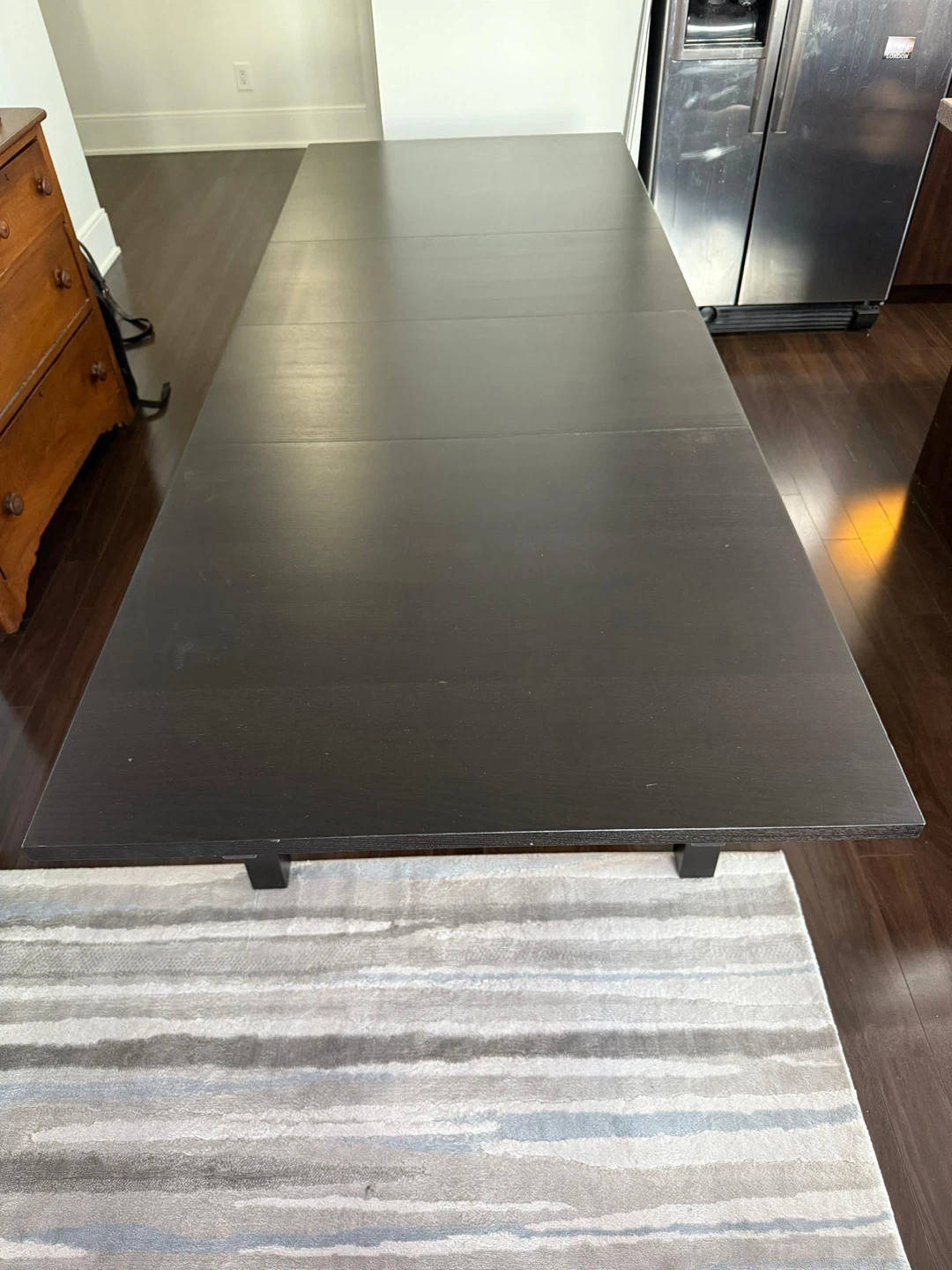 Extendable dark brown Dinning Table - photo 3