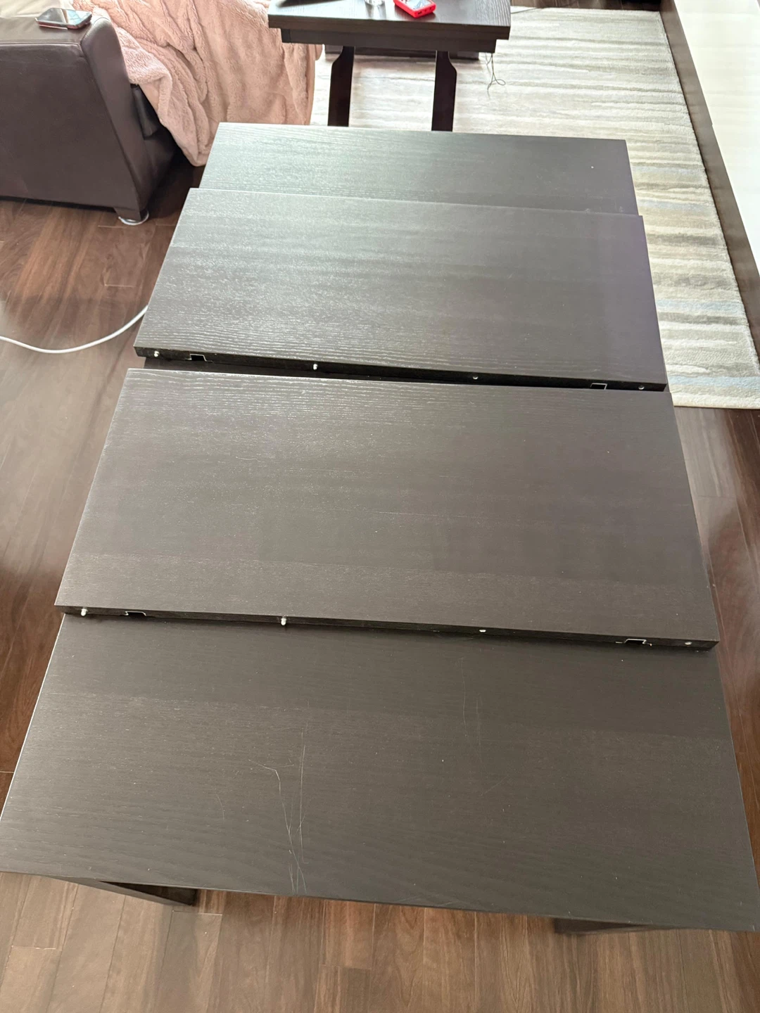 Extendable dark brown Dinning Table - photo 2