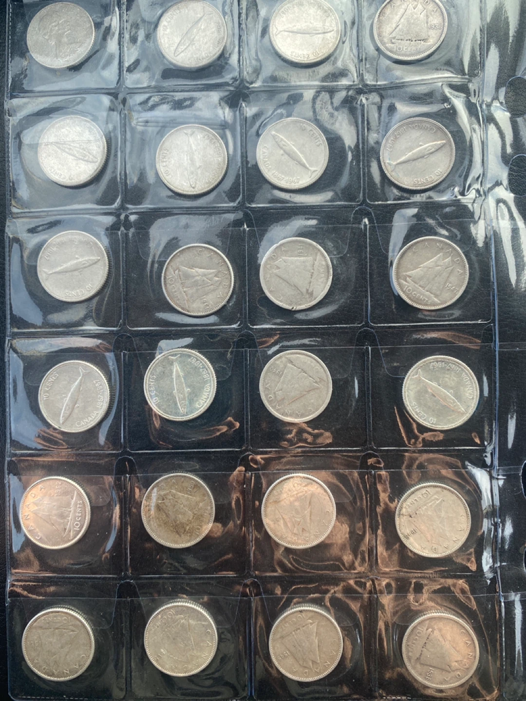 Canadian silver  10 Cent Coin Collection 24 pieces - photo 4