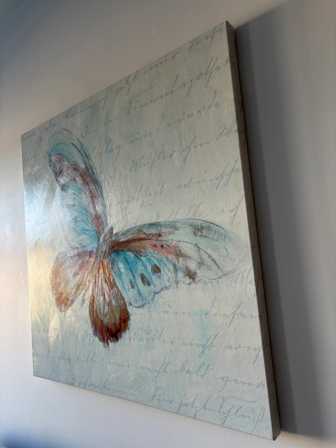 Decorative canvas with a butterfly design - photo 2
