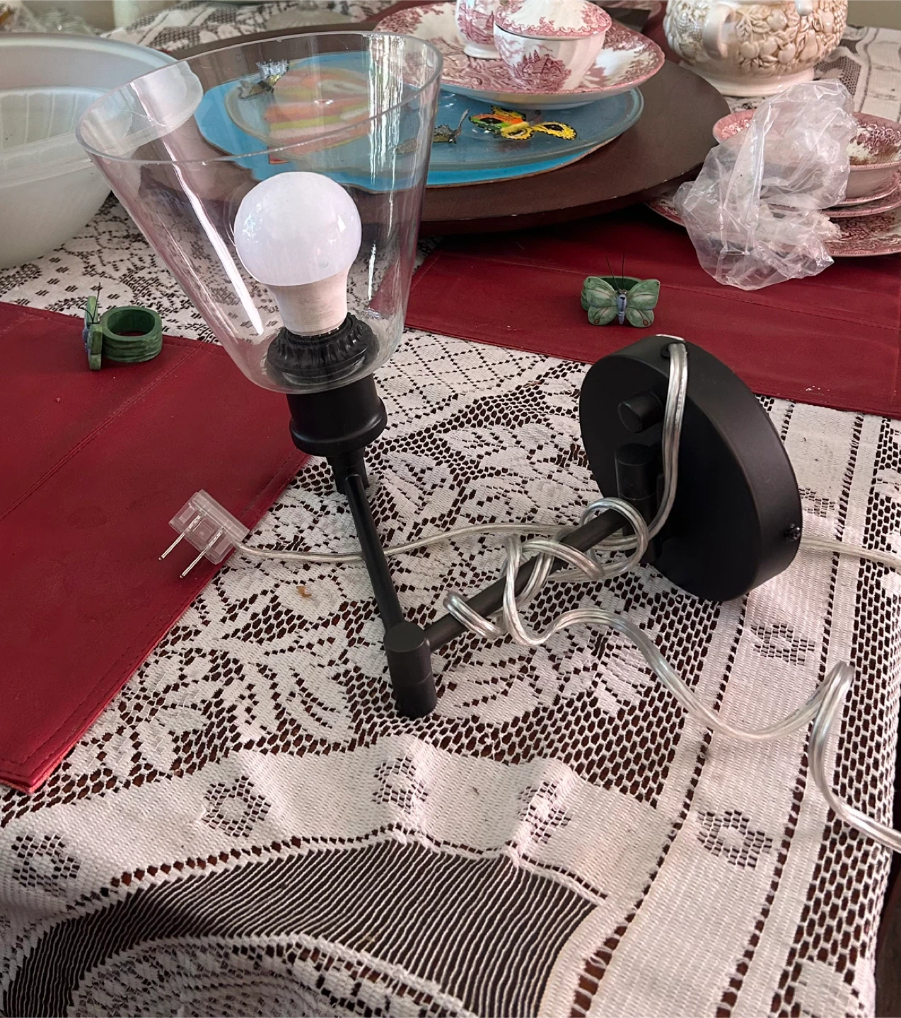 Glass Shade Table Lamp