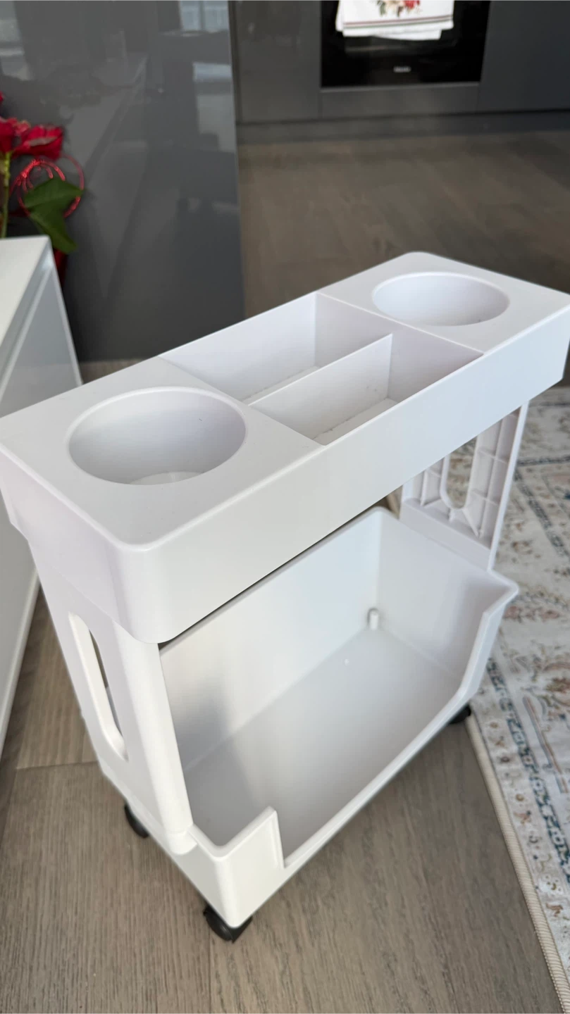 White Rolling Under Desk Organizer - photo 2