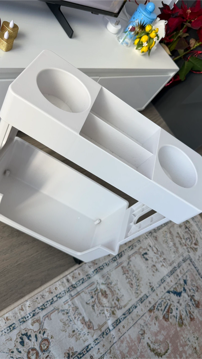White Rolling Under Desk Organizer - photo 3