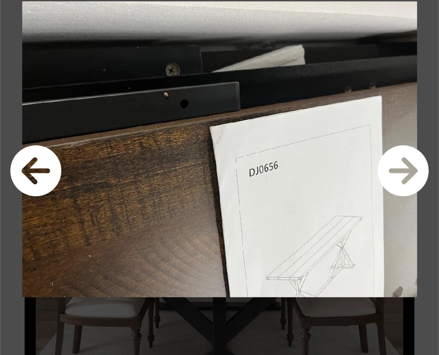 Large Brown and Black Dining Table - photo 5