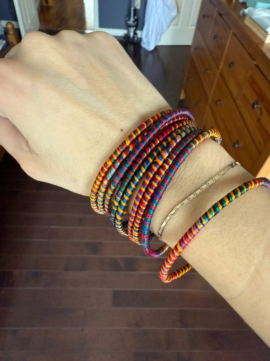 Colorful Woven Bangle Bracelets