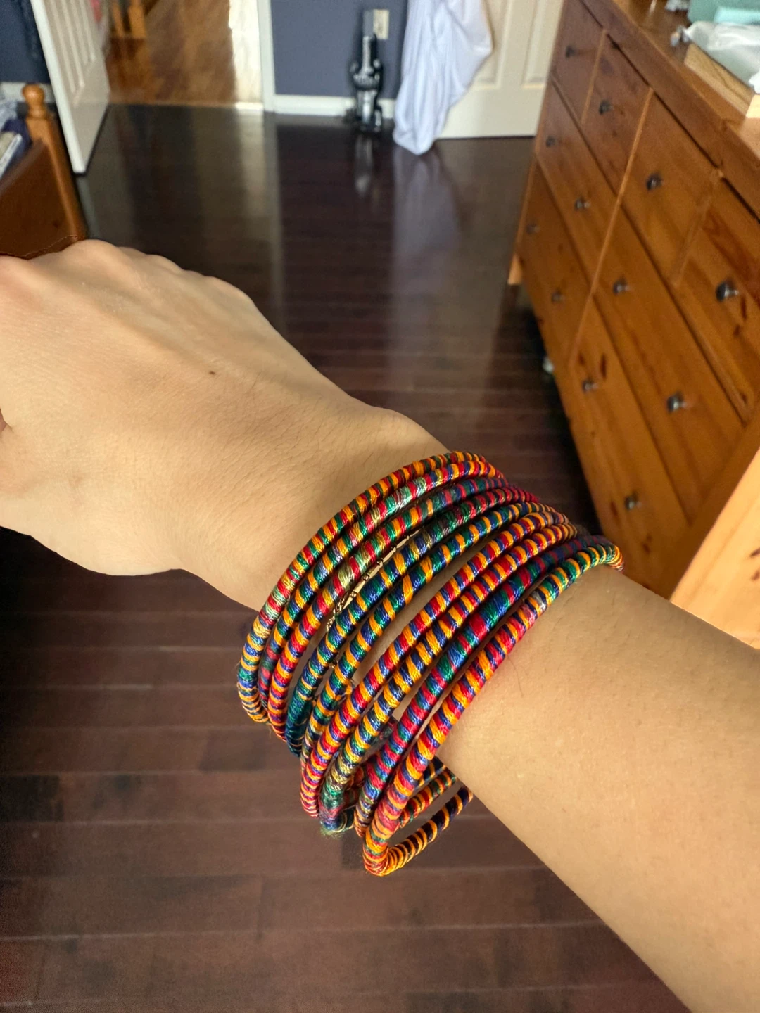 Colorful Woven Bangle Bracelets - photo 2