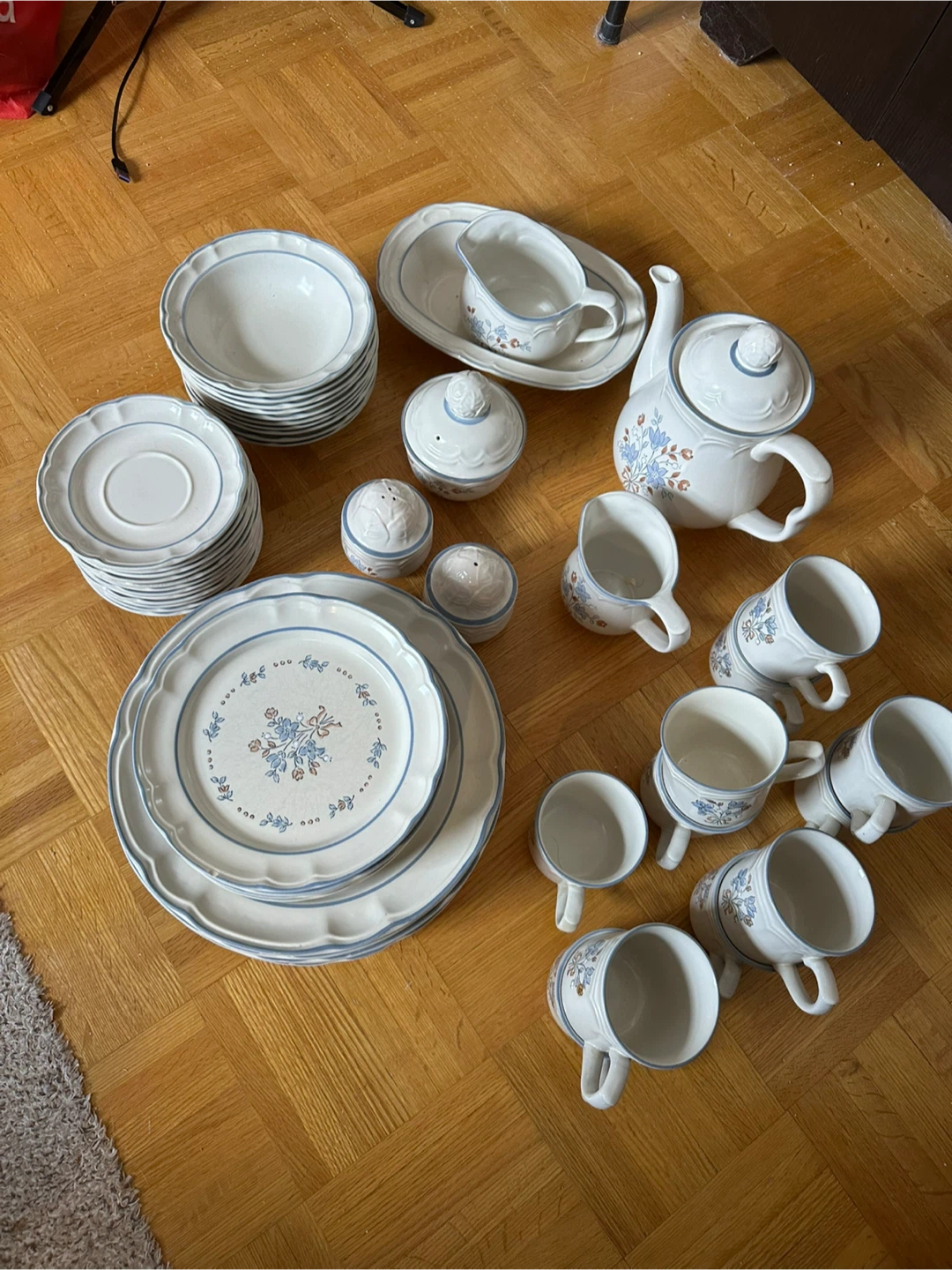 Cordella Bluet Stoneware - 58 Piece Set