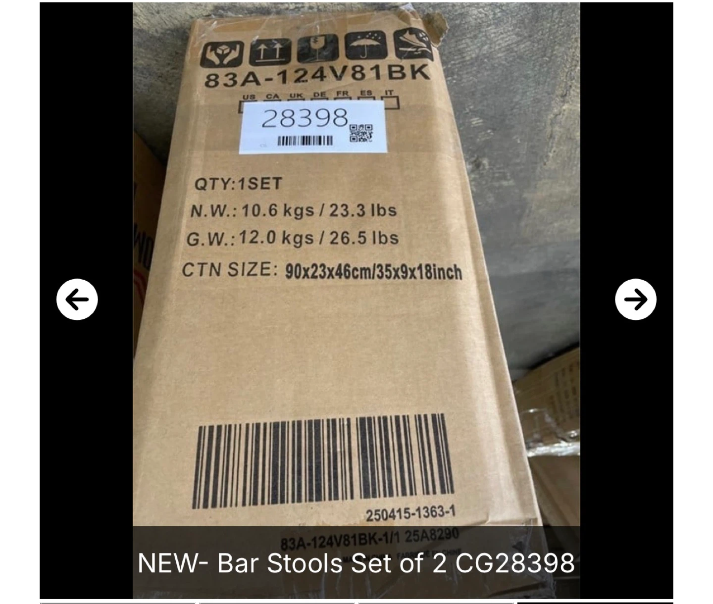 New Bar Stools Set of 2 - Black/Wood - photo 4
