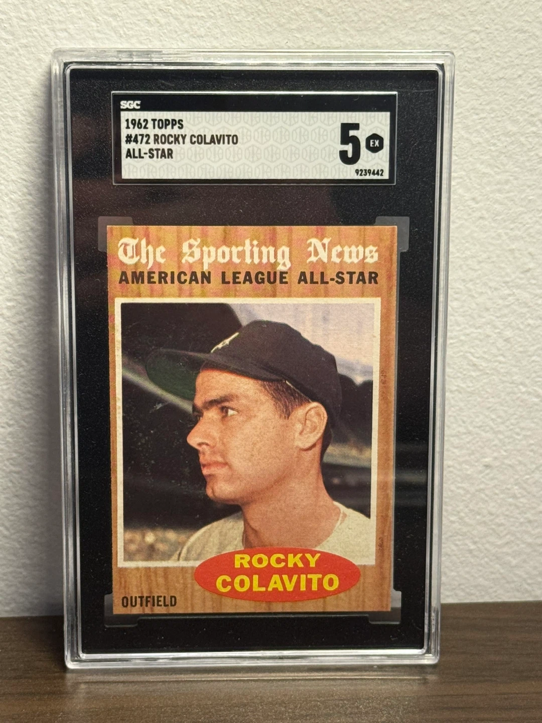 1962 Topps Rocky Colavito All-Star Baseball Card