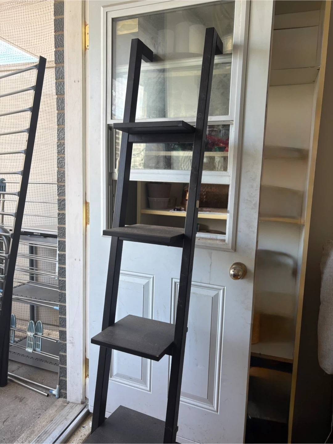 Dark Brown Ladder Shelf