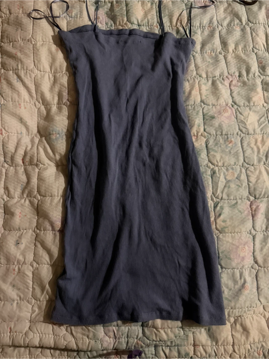 Blue Ribbed Cami Dress - photo 2