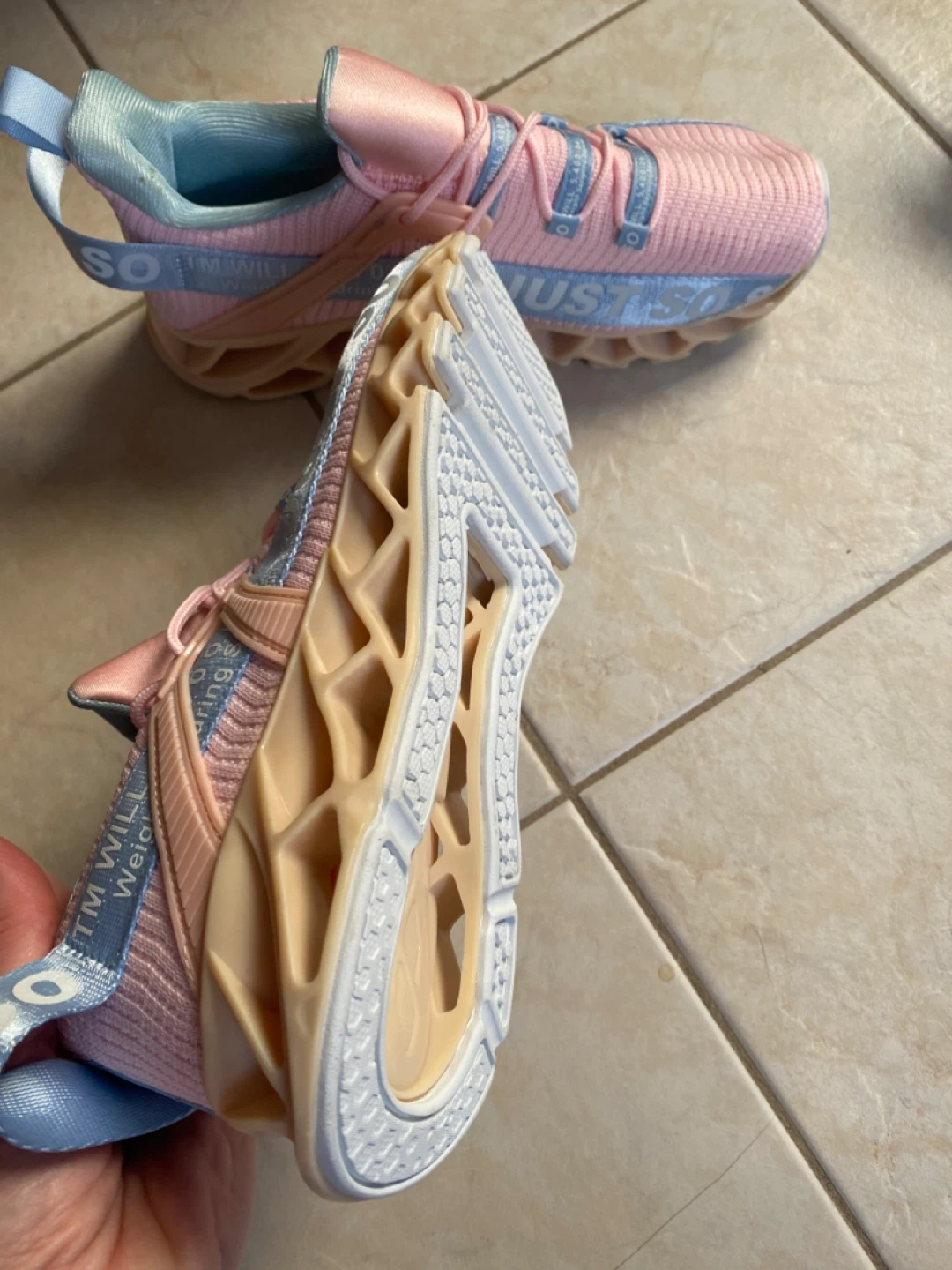 Pink & Blue Running Shoes - Size 8 - photo 2