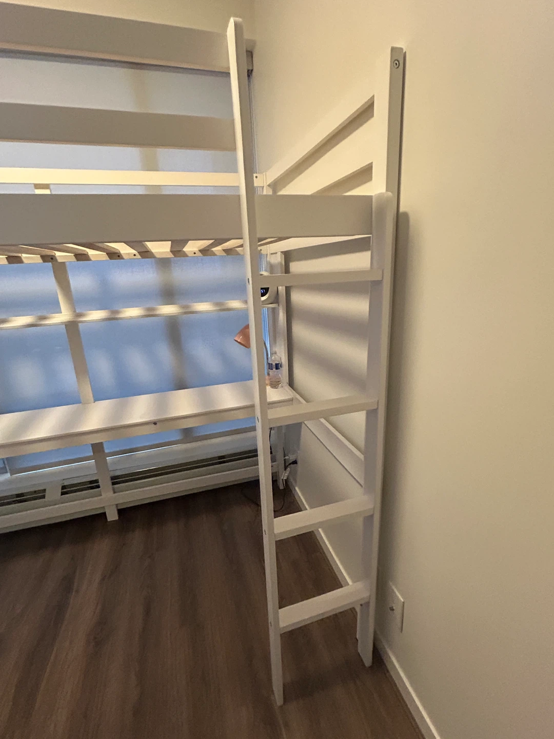 White Loft Bed with Desk - photo 5
