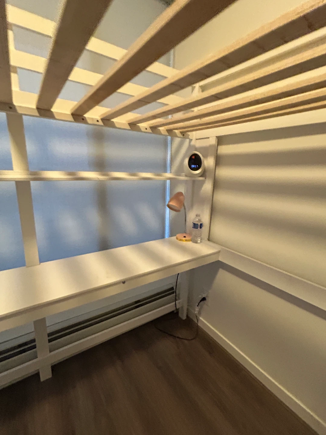 White Loft Bed with Desk - photo 4