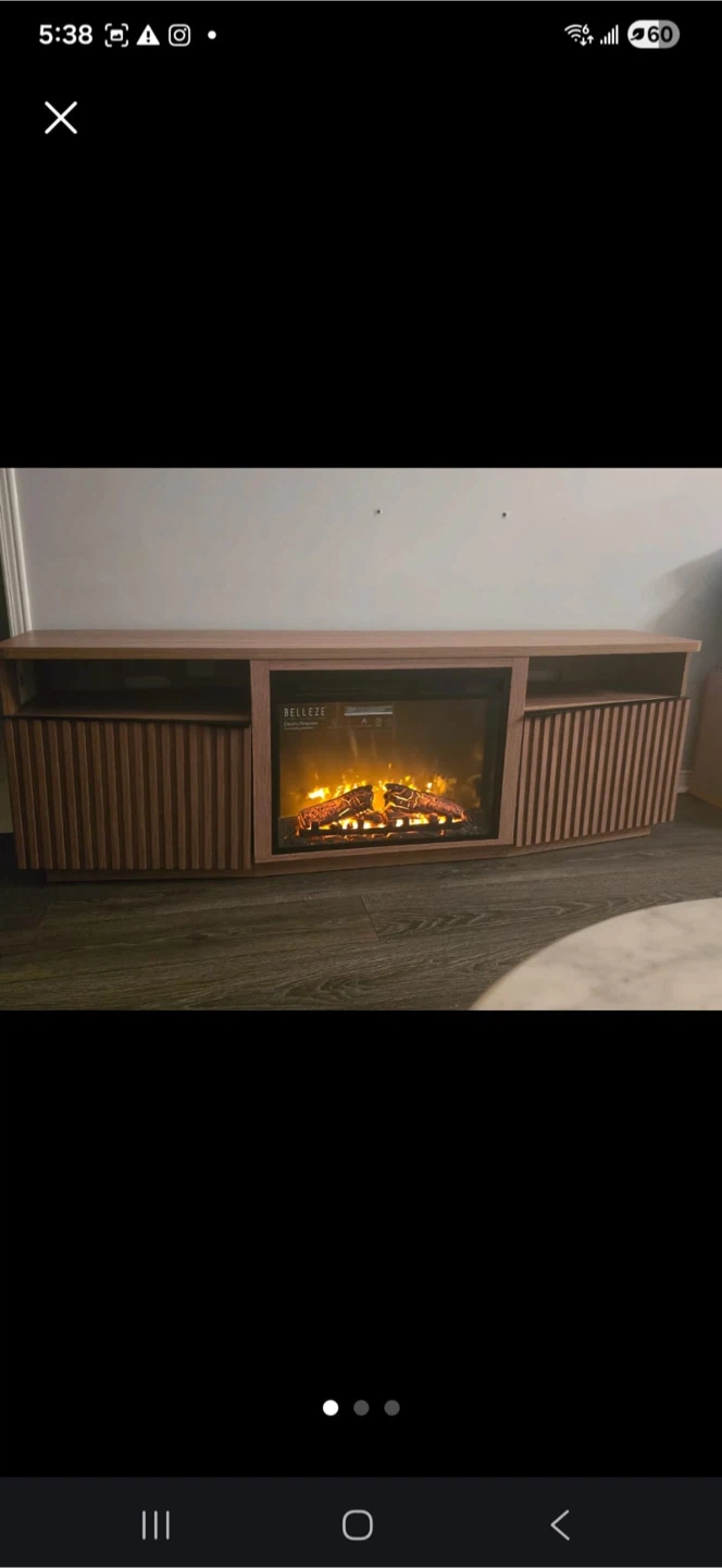 Belleze Electric Fireplace TV Stand