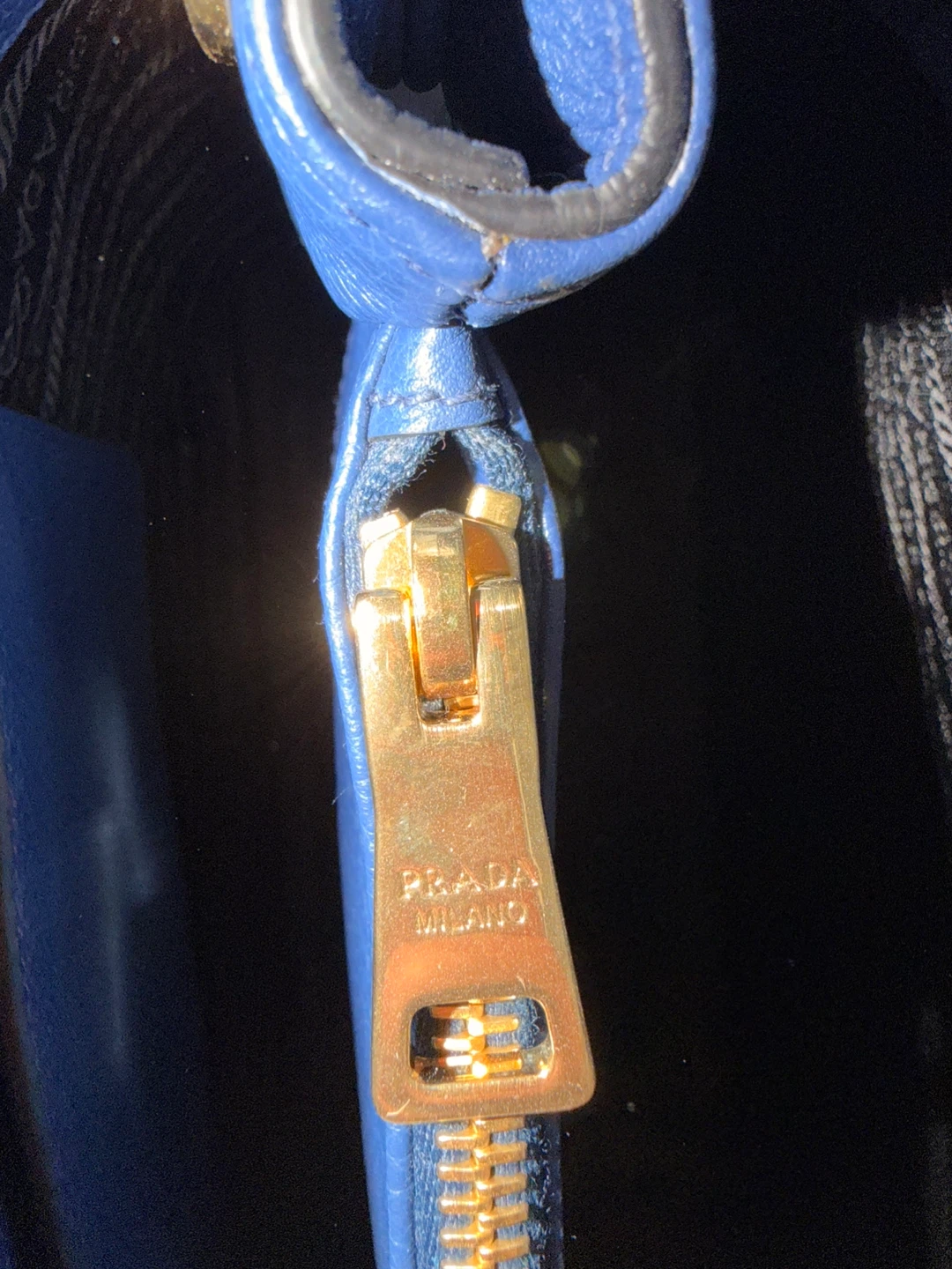 Prada Leather Tote Bag - Blue - photo 4