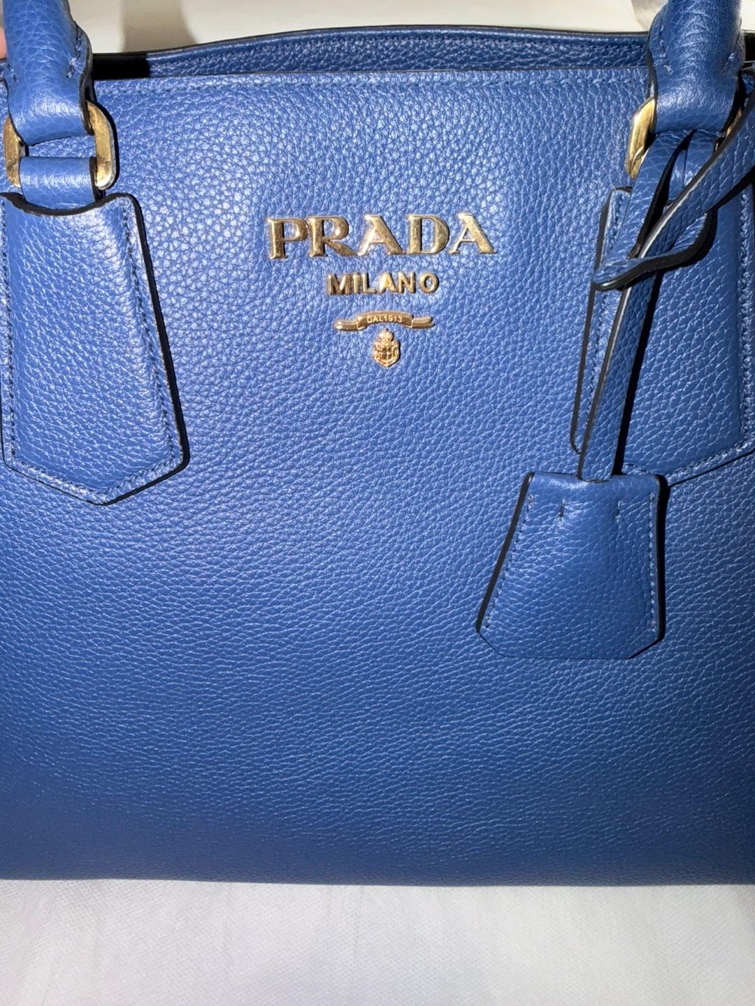 Prada Leather Tote Bag - Blue - photo 5
