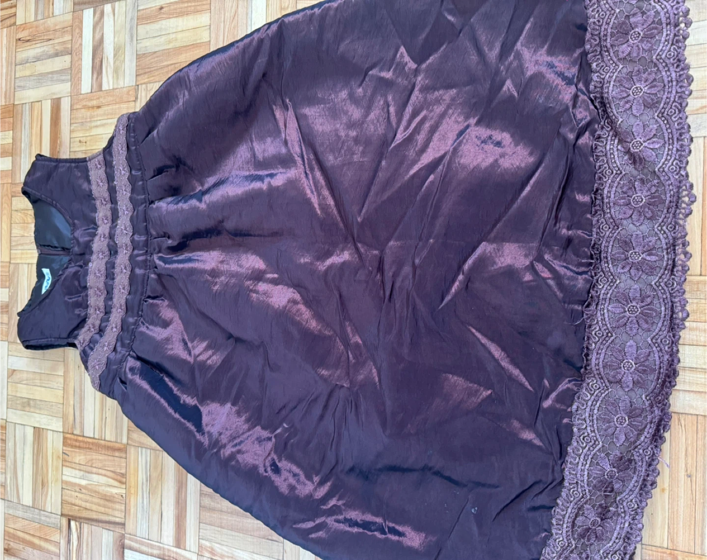 Girls' Dress - Brown colour with Lace; Size- 9/10 - photo 3
