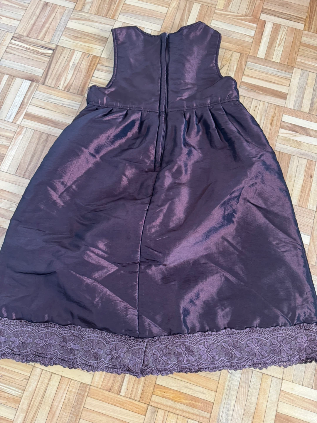 Girls' Dress - Brown colour with Lace; Size- 9/10 - photo 4