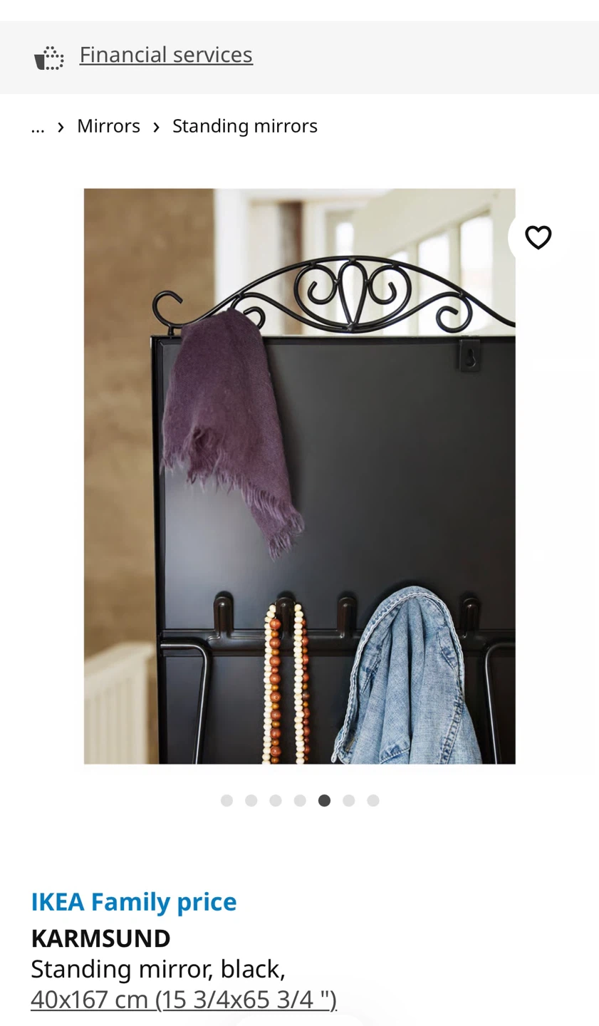 IKEA Karmsund Standing Mirror - Black - photo 5