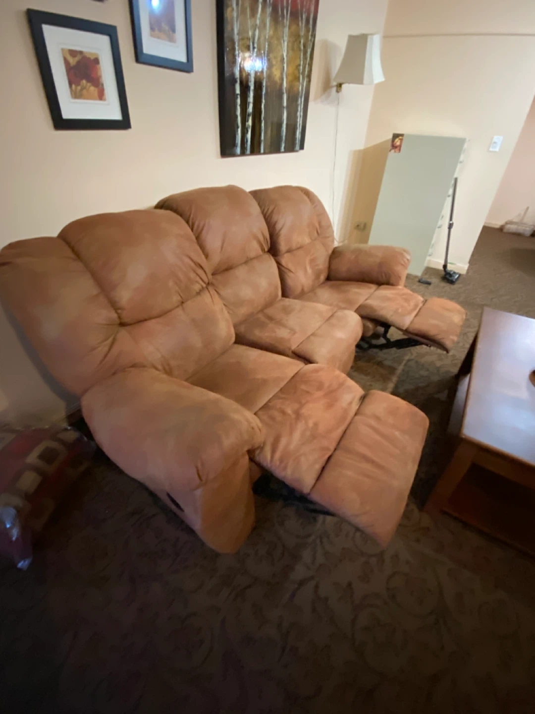 Brown Reclining Sofa - photo 2