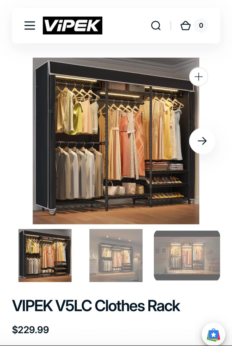 VIPEK V5LC Clothes Rack - Black