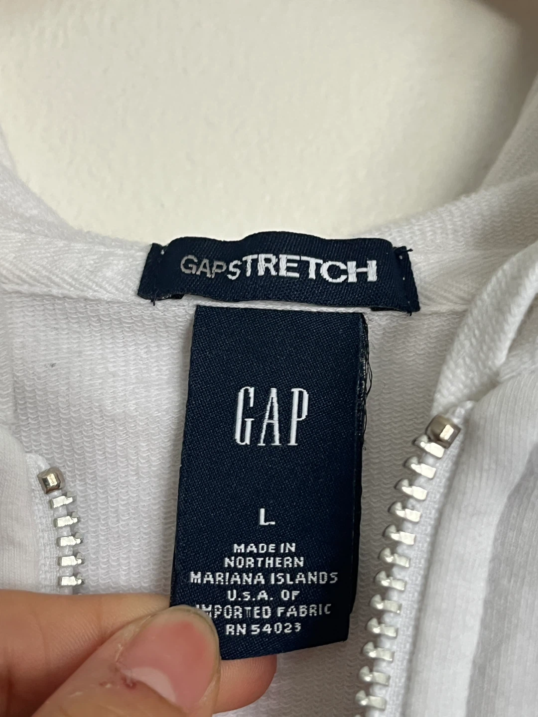 GAP Stretch White Hoodie - Size L - photo 4