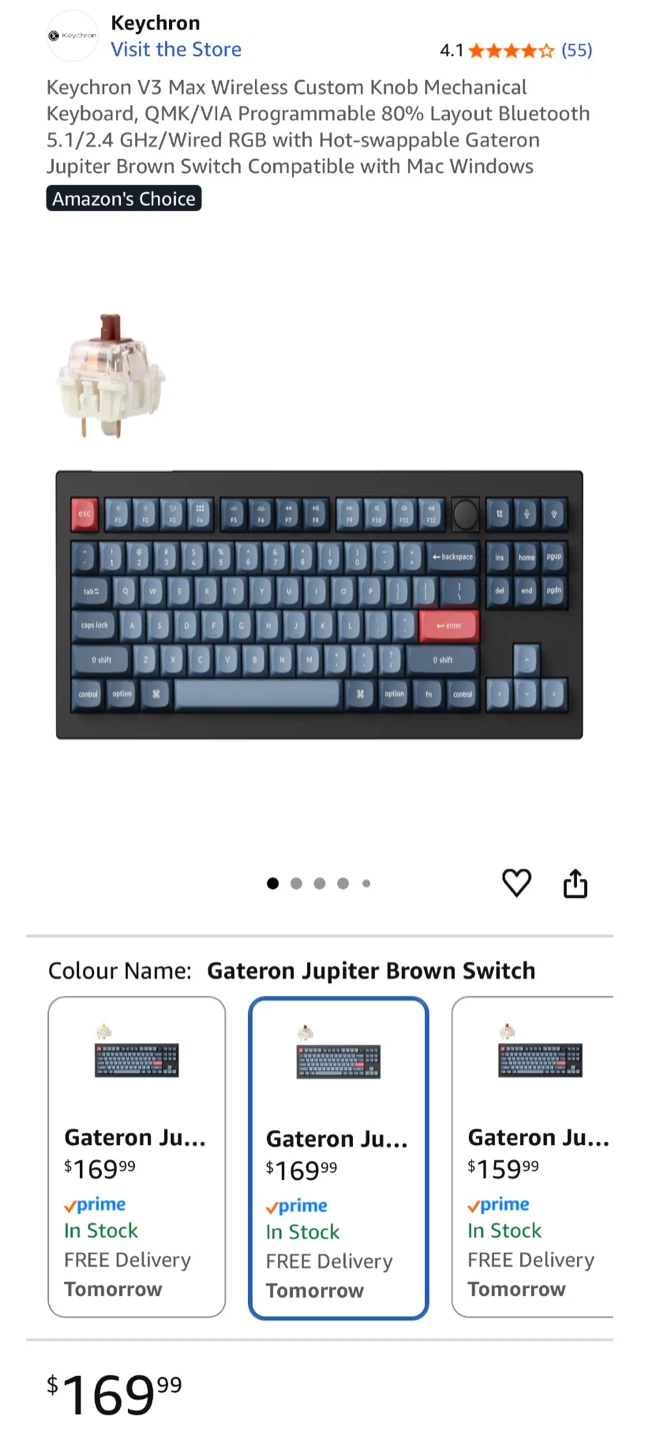 Keychron V3 Max TKL Wireless Mechanical Keyboard - New - photo 5