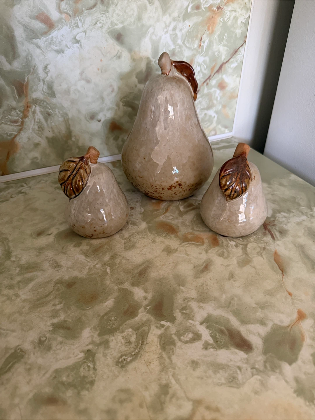 Ceramic Pear Decor Set