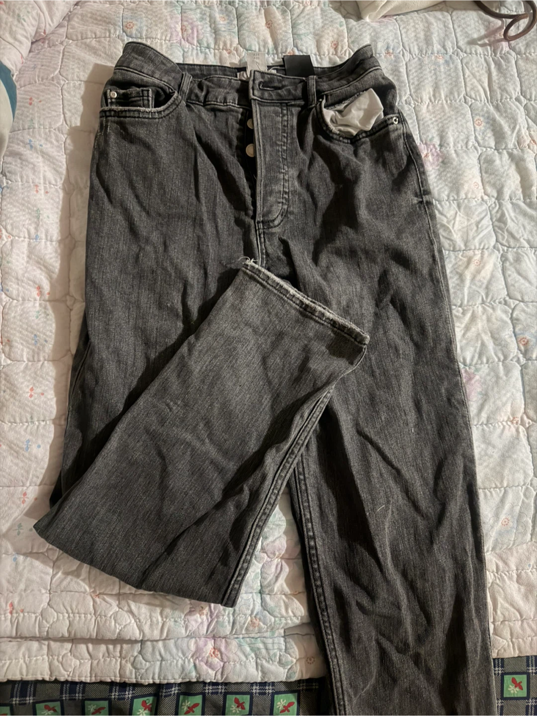 Dark Grey Denim Jeans H&M - photo 3
