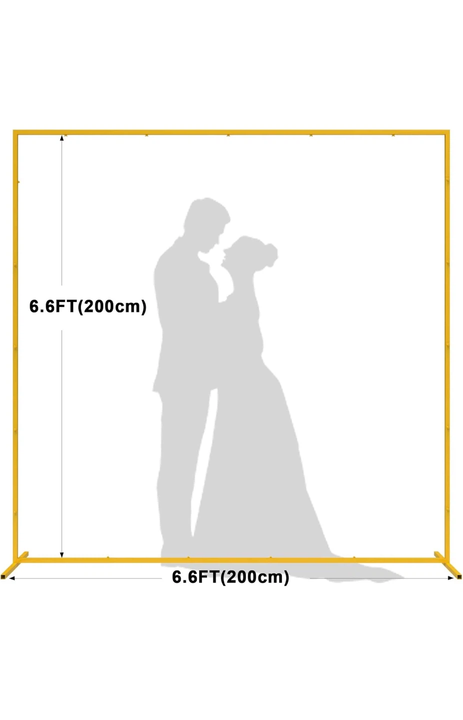 Wedding Arch Backdrop Stand - Gold 6.6x6.6 FT - photo 3
