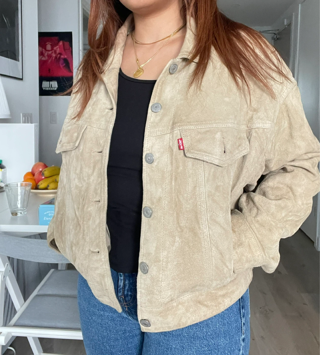 Levi's Suede Jacket - Size Small