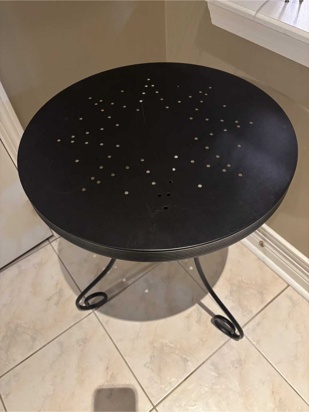Black Metal Accent Table
