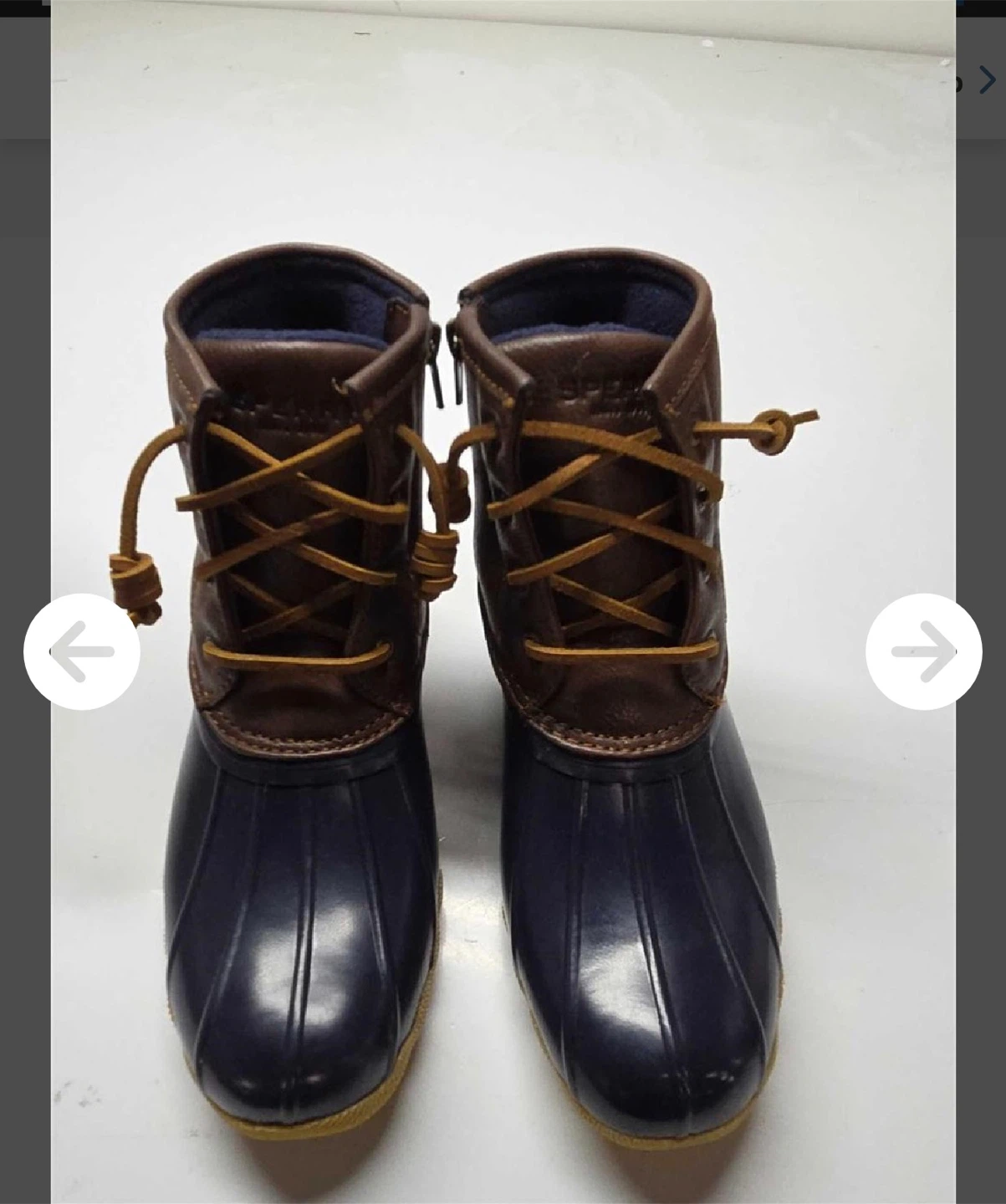 Sperry Saltwater Boot Navy, Girls Size 2 - photo 2