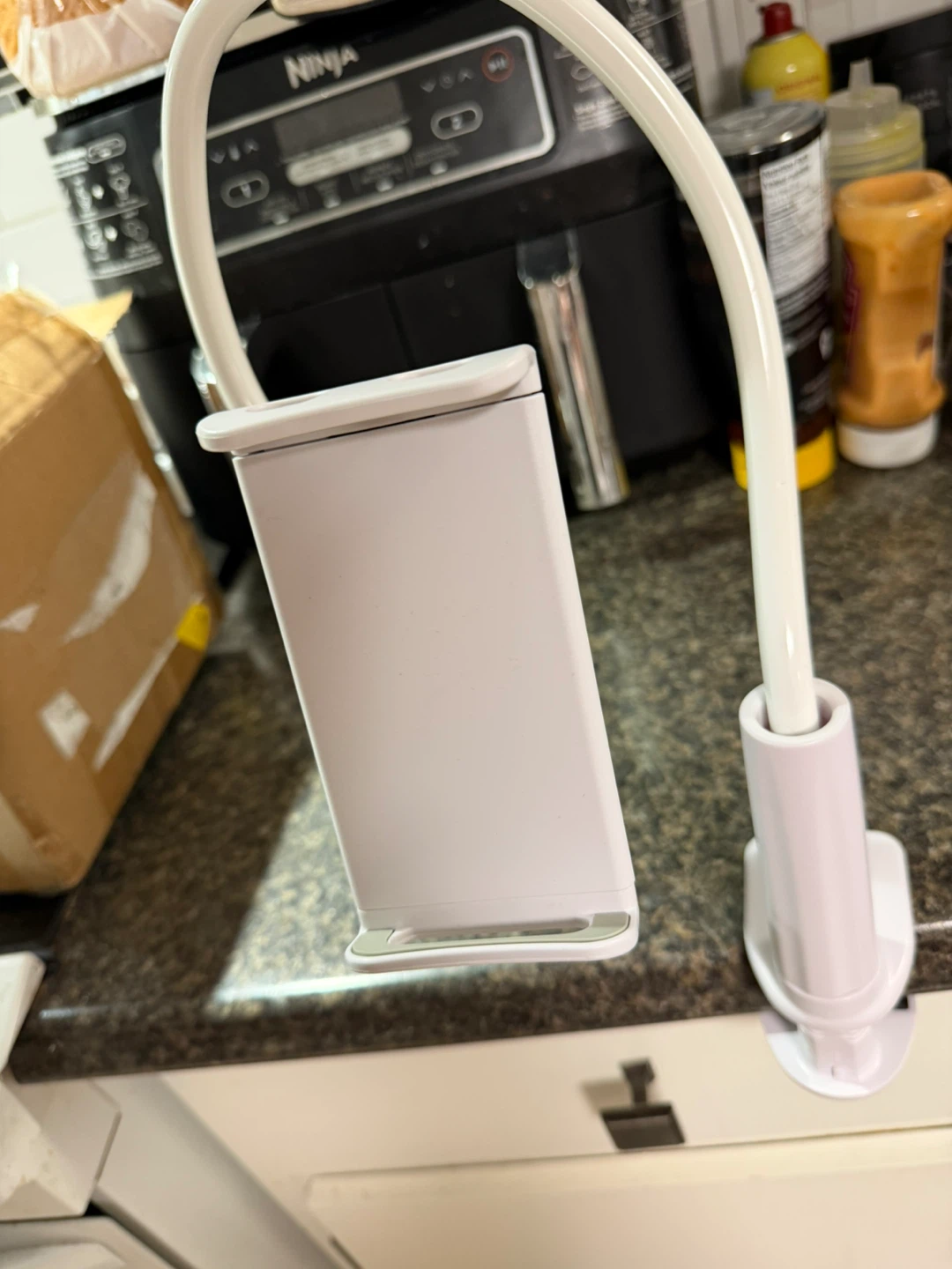 White Gooseneck Phone Holder - photo 3