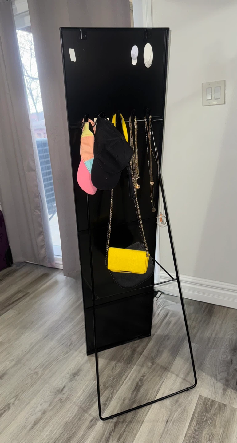Full Length Mirror with Stand - Black