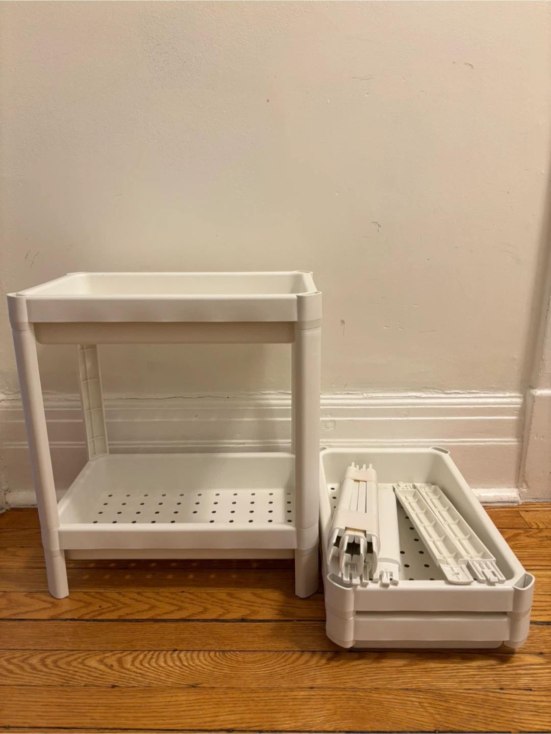 White Plastic Shelves