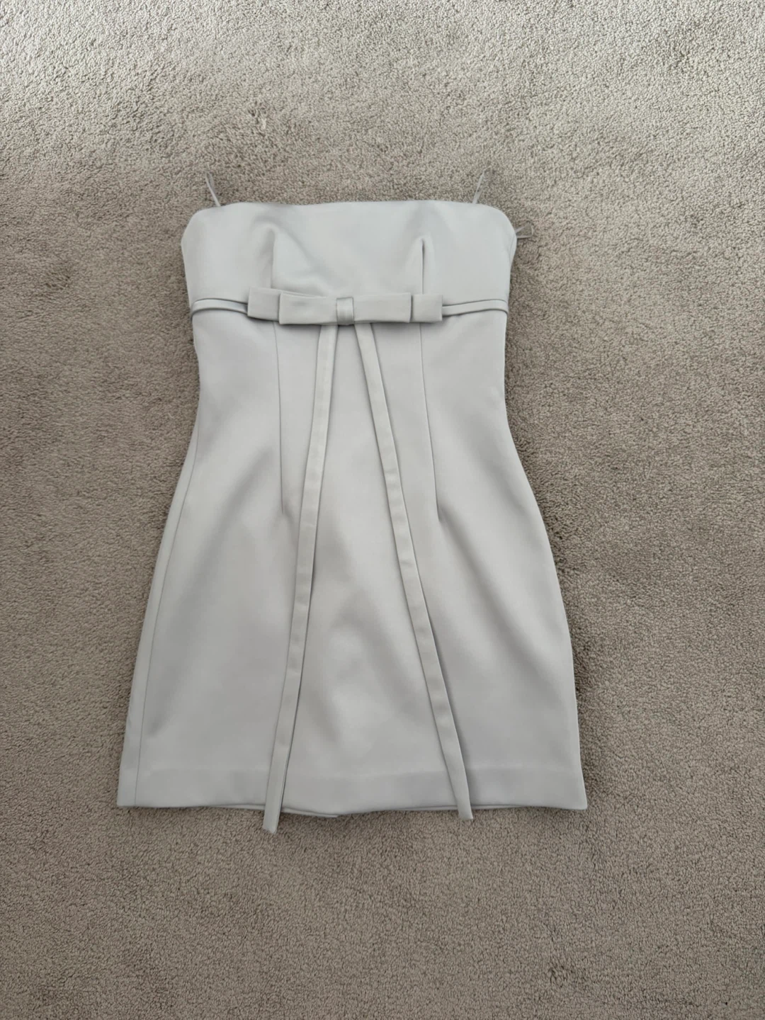 Tag stil on.Zara Strapless Satin Dress with Bow - XS
