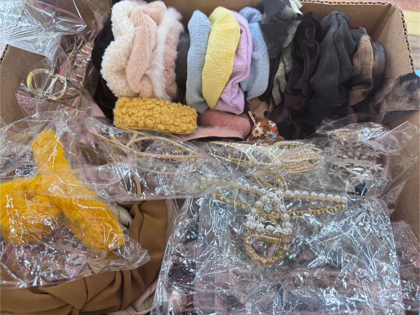 Box of Mixed Hair Accessories