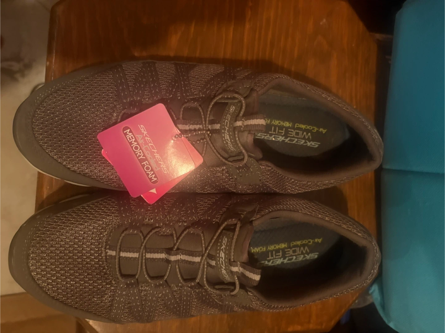 New Skechers Air-Cooled Memory Foam Wide Fit Shoes