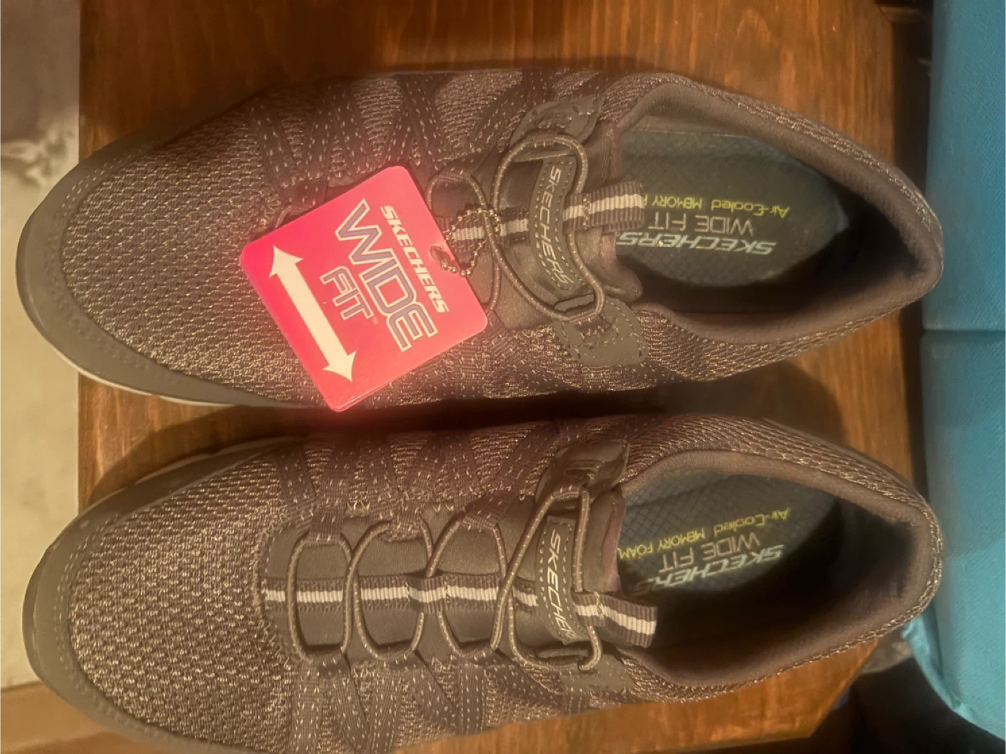 New Skechers Air-Cooled Memory Foam Wide Fit Shoes - photo 2