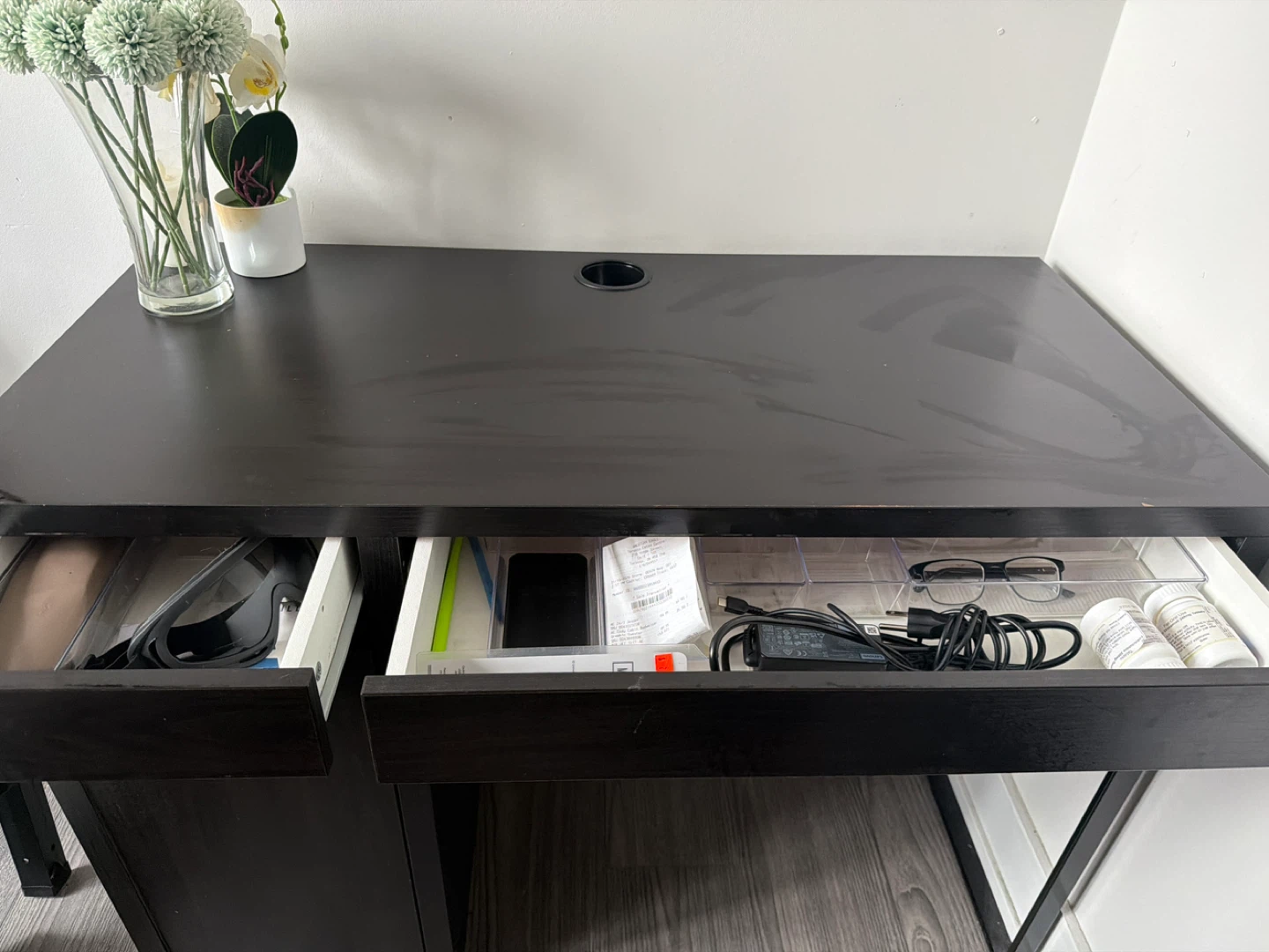 Black Desk with Storage - photo 4