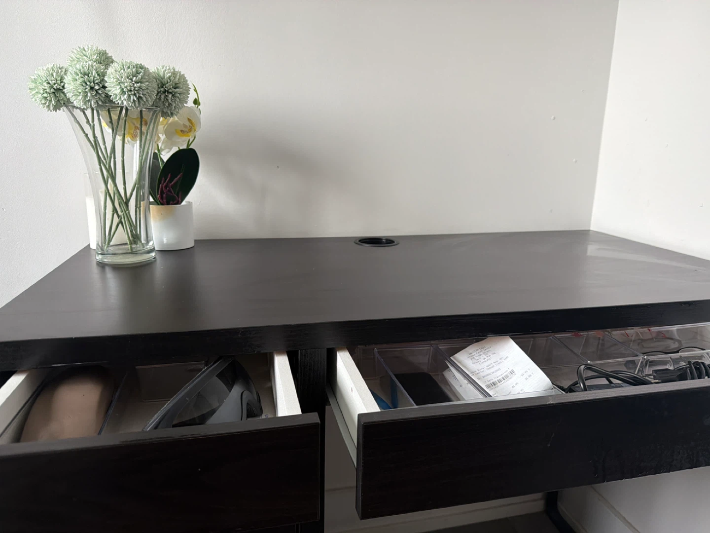 Black Desk with Storage - photo 3