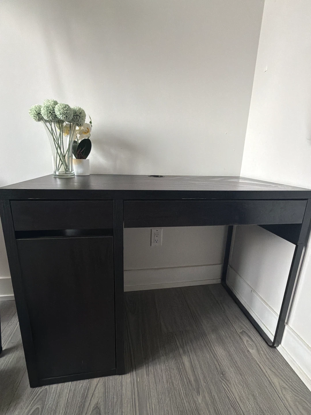 Black Desk with Storage