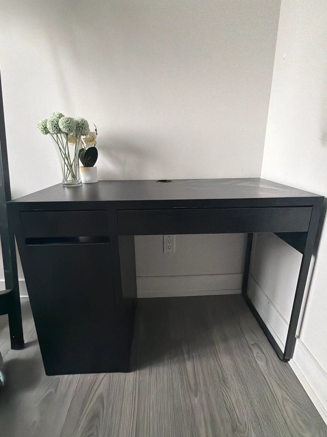 Black Desk with Storage - photo 2