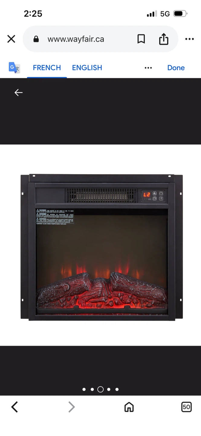 Electric Fireplace Insert - 18 inch - photo 4